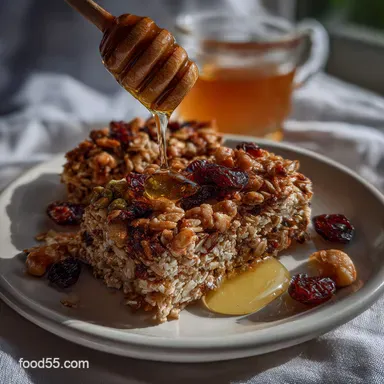 Quick And Easy Granola Bar With Honey Breakfast Recipe Recipe Card