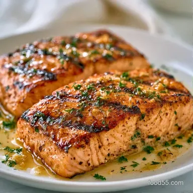 How to Grill Salmon for 4 Servings Recipe Card