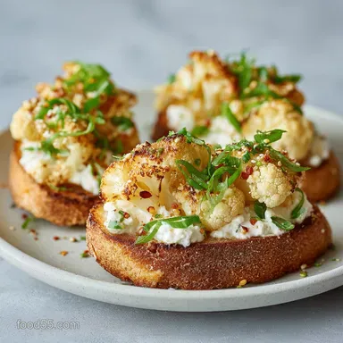 Ina Gartens Cauliflower Toasts with Gruy&egrave;re Recipe Card