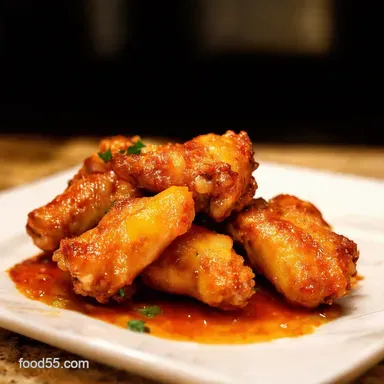 Caribbean Pineapple Baked Wings Sweet Spicy Island Flavour Recipe Card