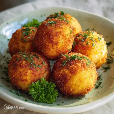 Italian Rice Balls: Crispy Baked Recipe Recipe Card