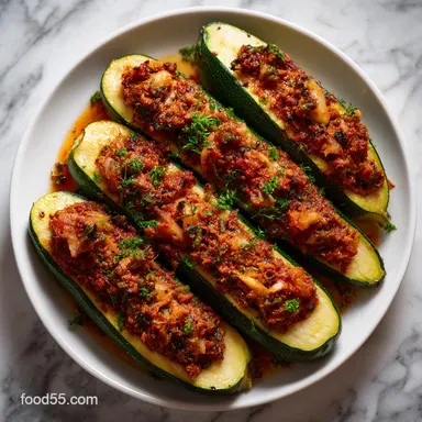 Italian Stuffed Zucchini: Tender Boats in Under 45 Min Recipe Card