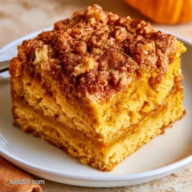 Keto Pumpkin Coffee Cake: Buttery Crumble Recipe Card