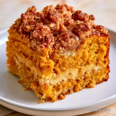 Keto Pumpkin Crunch Cake for 8 Servings Recipe Card