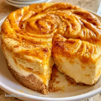 Keto Pumpkin Swirl Cheesecake: Silky Recipe Card
