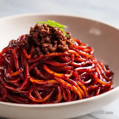 Korean Beef Noodles in 25 Minutes Recipe Card