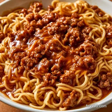 Korean Ground Beef Ramen in 30 Minutes Recipe Card