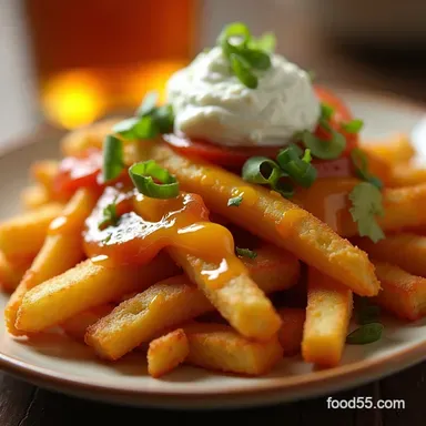 Skinny Texas Cheese Fries Baked Lightened Up Recipe Card