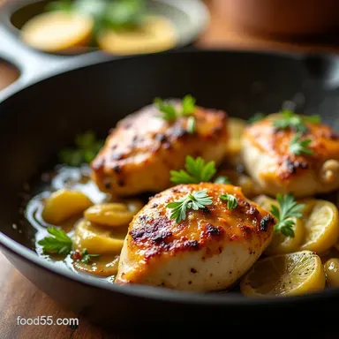 OnePan Chicken Thighs with Artichoke Hearts and Feta Easy Dinner Recipe Card