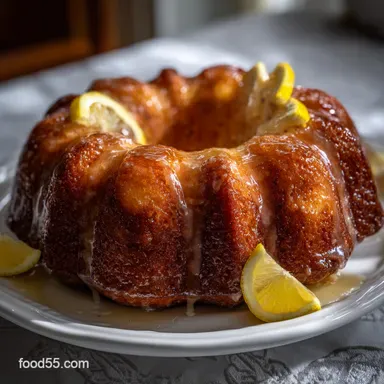 24 Best New Years Eve Desserts: Sparkling Lemon Cake Recipe Card