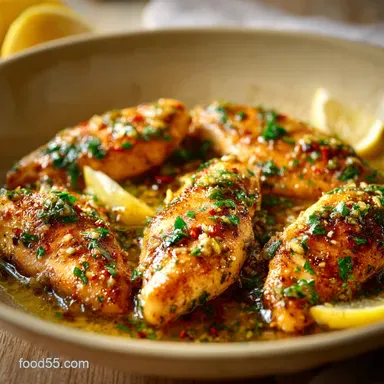 Lemon Garlic Butter Chicken Tenders Ready in 27 Minutes Recipe Card