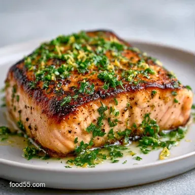 Lemon Herb Grilled Salmon with Dill Recipe Card
