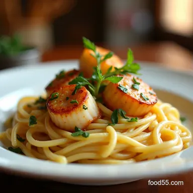 Linguini with Sauted Scallops and Lemon My 30Minute Favorite Recipe Card
