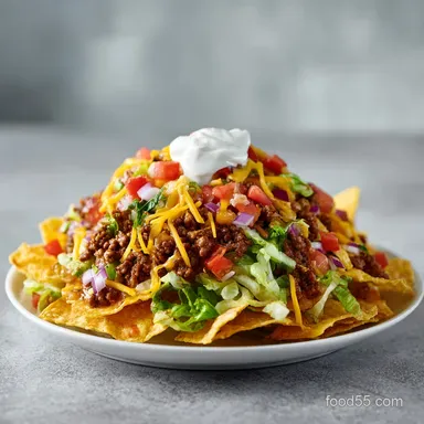 Loaded Taco Salad for 4 Servings with Savory Beef Reduction