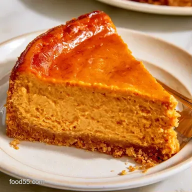 Low Carb Pumpkin Cheesecake for 12 Slices Recipe Card