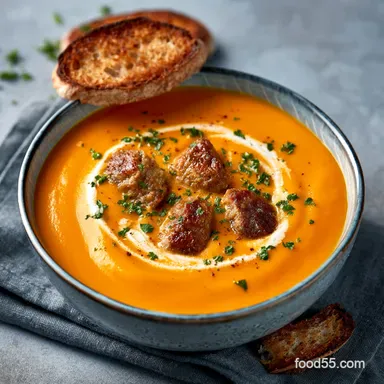 Low Carb Pumpkin Sausage Soup in 25 Min Recipe Card