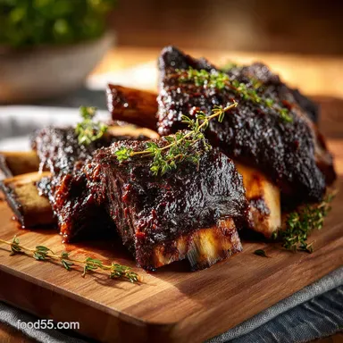 BBQ Beef Ribs Ultimate Low Slow SmokerOven Recipe Recipe Card