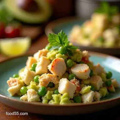 Zesty Lime Avocado and Lump Crab Salad Recipe Ready in 20 Mins Recipe Card