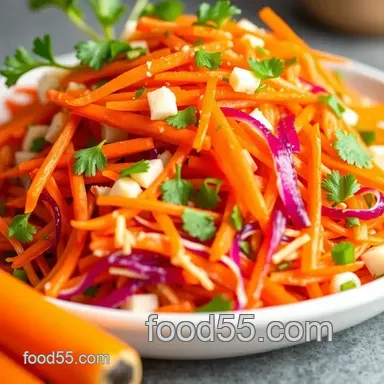 My Favorite m food Spicy Carrot Salad 16oz: Best Quick Salad Recipe Recipe Card