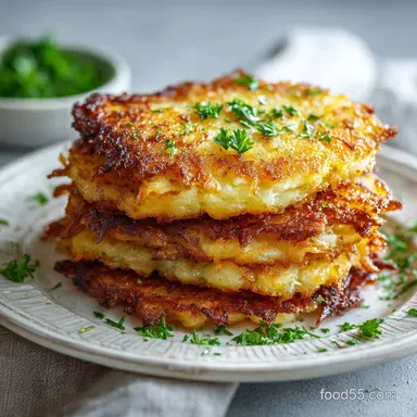 Potato Pancakes From Mashed Potatoes Crispy Baked in 25 Minutes
