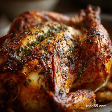 Flawlessly Crispy Herbed Mayonnaise Roasted Whole Chicken Recipe Recipe Card