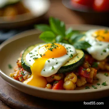 Feta Eggs with Zucchini My GoTo Mediterranean Skillet for Weeknights Recipe Card