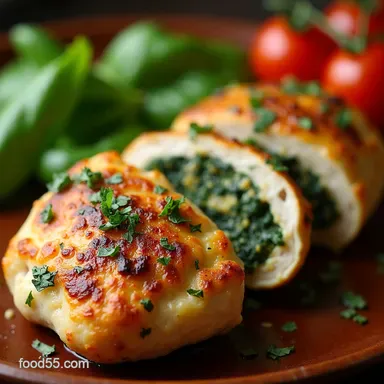 Mediterranean Spinach Feta Stuffed Chicken Breast My GoTo Recipe Card