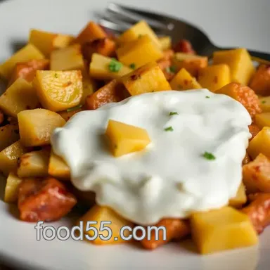 Easy Mediterranean Stir Fry with Skordalia - A Healthy Delight Recipe Card