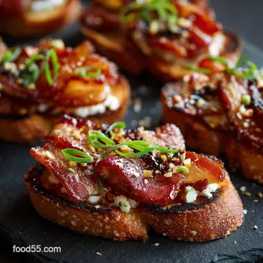 Million Dollar Bacon Crostini Sweet Spicy Epic Appetizer Recipe Recipe Card