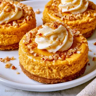 Mini Keto Pumpkin Cheesecakes for 12 Recipe Card