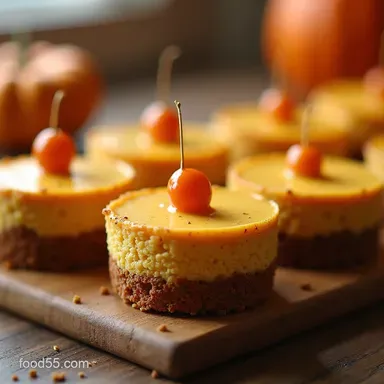 How To Make Pumpkin Cheesecake Easy NoBake Mini Cheesecake Shooters Recipe Card