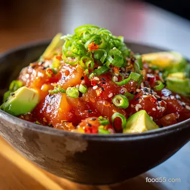 My Foolproof Spicy Tuna Poke Bowls Quick Fresh Totally Cracking Recipe Card
