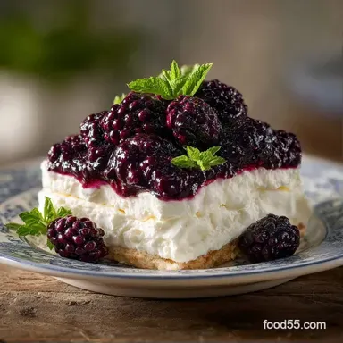 Mulberry Icebox Cake for 12 Servings Recipe Card