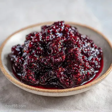 Mulberry Jam with Lemon for 2 Pints Recipe Card