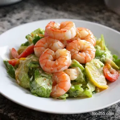 My GoTo Shrimp Salad Easy Creamy Ready in Minutes Recipe Card