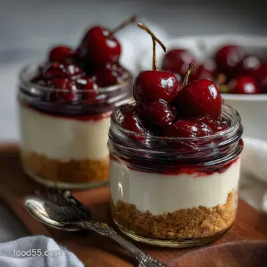 Cherry Cheesecake in a Jar: Velvety No-Bake Recipe