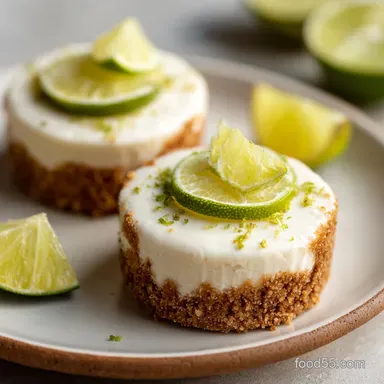 Heavenly No Bake Mini Key Lime Pie with Graham Cracker Crust Recipe Card