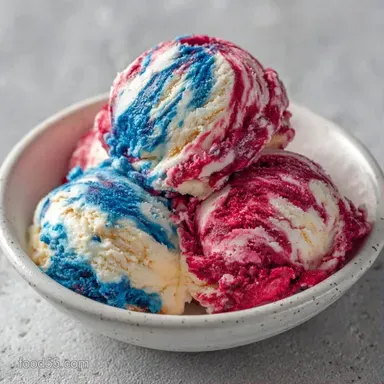 Patriotic Ice Cream in 15 Minutes Recipe Card