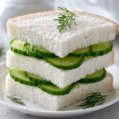 No Cook Cucumber Sandwiches in 15 Minutes Recipe Card
