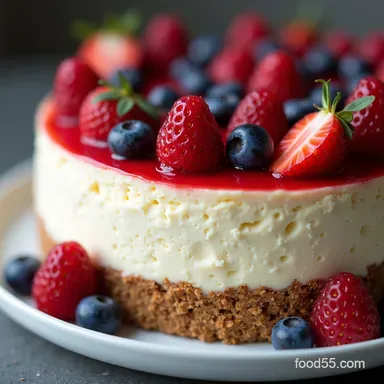 How to make an easy NoBake Red White Blue TriLayer Cheesecake