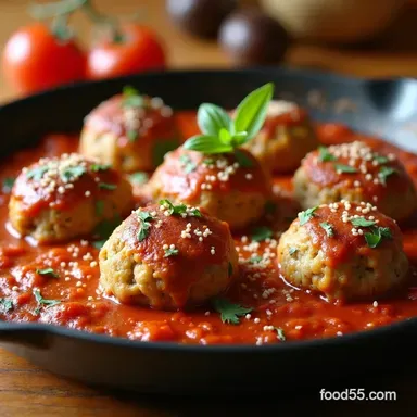 OnePan Giant Turkey Meatball Parmesan My Juicy Family Favorite Recipe Card