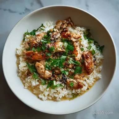Simple OnePot Chicken and Rice Dinner in 35 Minutes Recipe Card