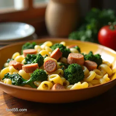 My Weeknight Orecchiette Pasta with Chicken Sausage Broccoli Rabe Recipe Card