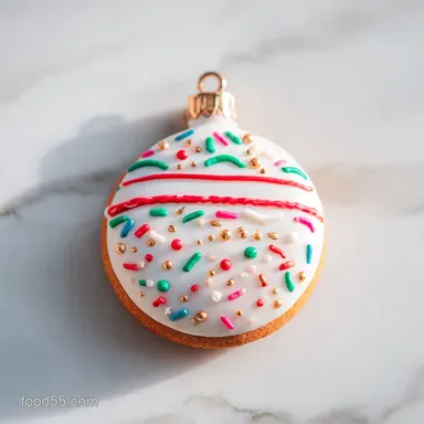 Ornament Cookie with Vanilla Glaze for 24 Cookies Recipe Card