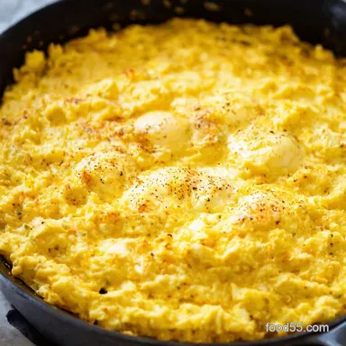 Oven Baked Scrambled Eggs Easy Family Brunch Recipe Recipe Card