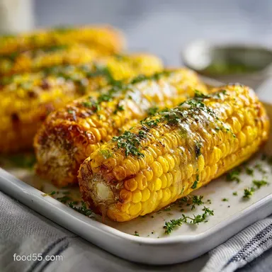 Corn on the Cob in the Oven: Crispy Baked Recipe Card