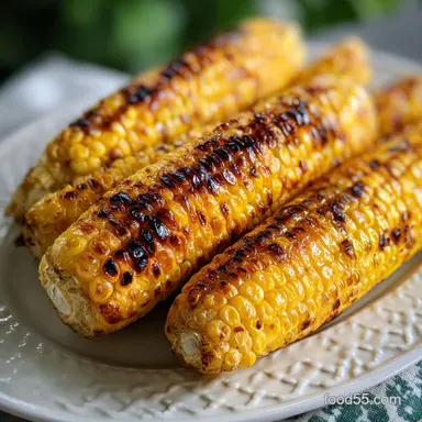 Corn on the Cob: Oven Roasted with Husk in 30 Minutes Recipe Card