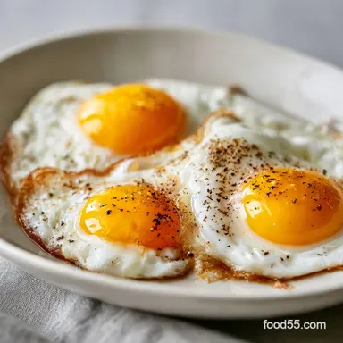 Over Easy Eggs: Restaurant Style on Stove Recipe Card