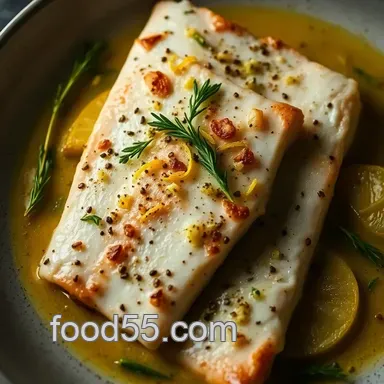 Easy & Delicious Cooking Rockfish: Pan-Seared Rockfish with Lemon Herb Butter Recipe Card