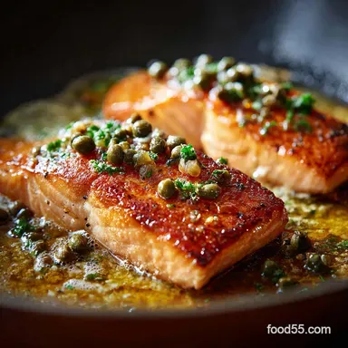 Salmon Piccata: Elegant Pan-Seared Recipe in 30 Minutes Recipe Card